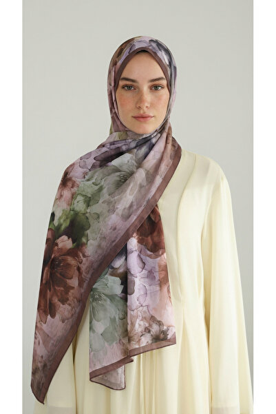 Karaca Eşarp ΒΑΜΒΑΚΙΝΟ ΣΑΛΙ ΜΕ ΣΧΕΔΙΑ ΛΟΥΛΟΥΔΙΩΝ