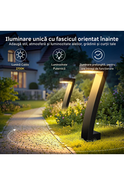Skyline Orbion Lampa Solara de Gradina LED, Rezistente la Apa si Inghet, 12 Ore, Incarcare Rapida, Pachet 4