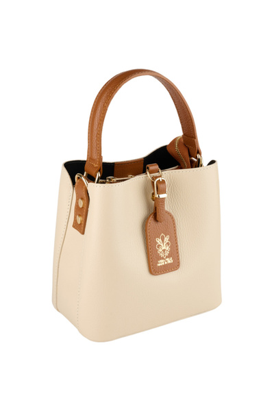 AZZURA Elara Bag made of 100% leather, cream