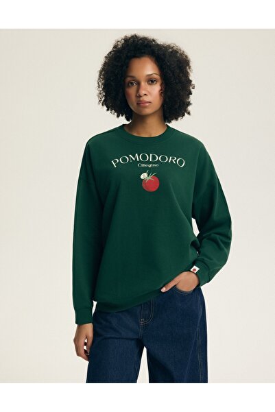Henderson Women's Classic Sweatshirt Crew Neck Pomodoro Italian Style Classic...