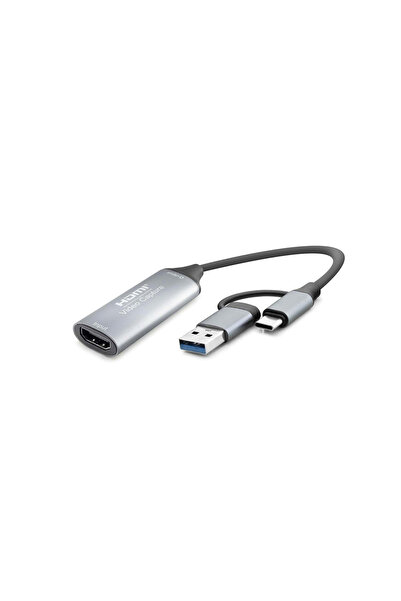 Generic Brand جهاز التقاط الفيديو Gray TypeC Usb3.0 4K 30Hz Hdmi لأجهزة المكا...
