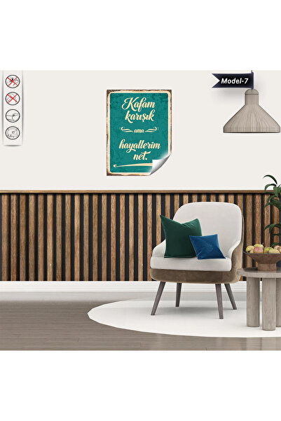 Akıllı Kağıt Statik Tutunma Özellikli Tablo - Poster Mizah (Model -7)