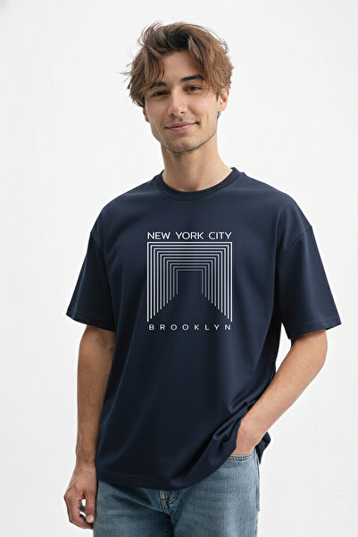 caddekombin Tricou pentru bărbați Geometric Infinity Corridor 100 Yüz din bum...