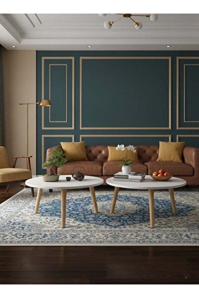 Taimi Round Side Table, Solid Wood Coffee Table, Side Table Bedroom Balcony W...