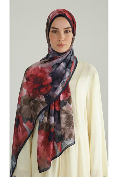 Karaca Eşarp ΒΑΜΒΑΚΙΝΟ ΣΑΛΙ ΜΕ ΣΧΕΔΙΑ ΛΟΥΛΟΥΔΙΩΝ