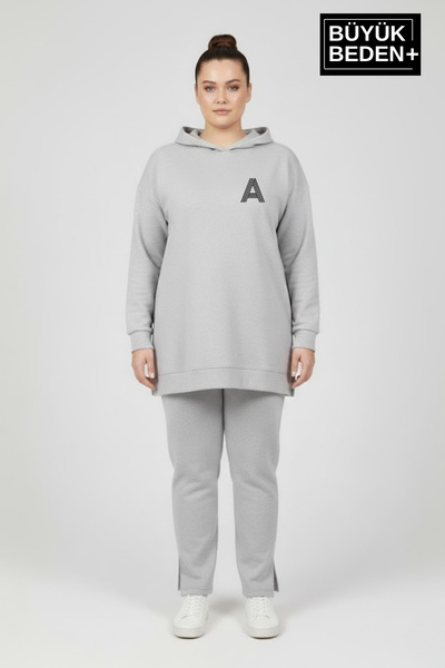 Superlife Hanorac cu glugă de mărime mare, cu imprimeu, subțire, SPR26BTK991-3