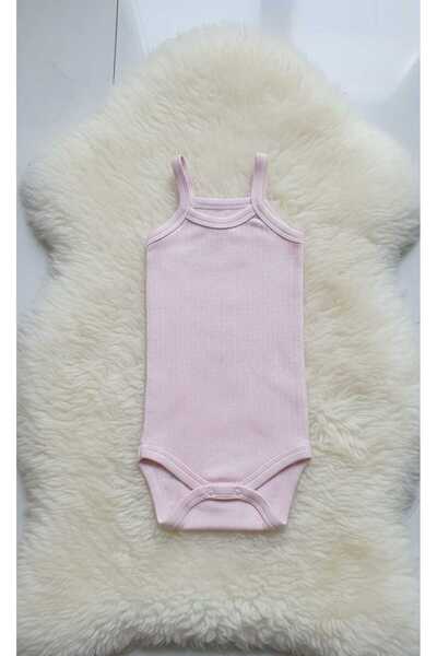 kız bebek ikili pembe pamuklu çıtçıtlı body zıbın