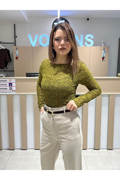 Volans Moda 31312 KAYIK YAKA DANTEL BLUZ