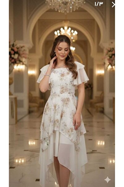 Genenic فستان ناعم بقصية انسايبة للعيد