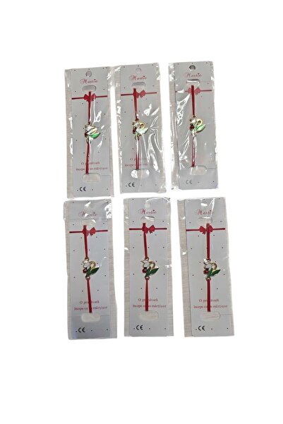NoNameStore7 Set of 6 martisoras, Bracelet type, Adjustable size, Red string