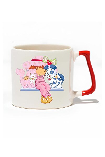 baskigo.com كوب فراولة فتاة الفراولة الفاخر - كوب سيراميك للهدايا