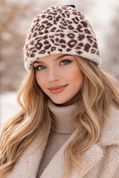 Fularcım Leopard Patterned Soft Knitted Beanie