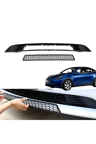 RAMM Tesla Model Y Ön Tampon Orta Izgara - Temizlenebilir - Mat Siyah
