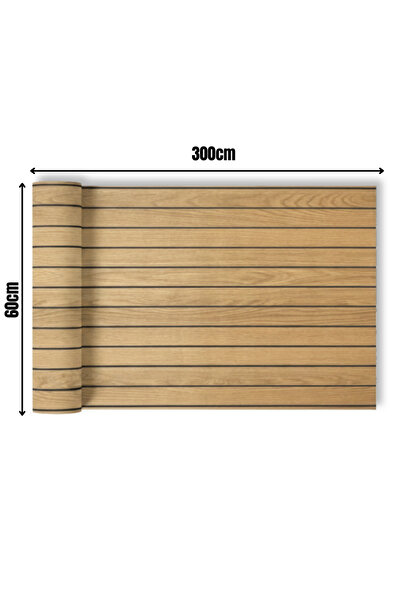 Tapetoo Home Decor Autocolant Riflaj 120x300cm, imitație de lemn maro deschis...