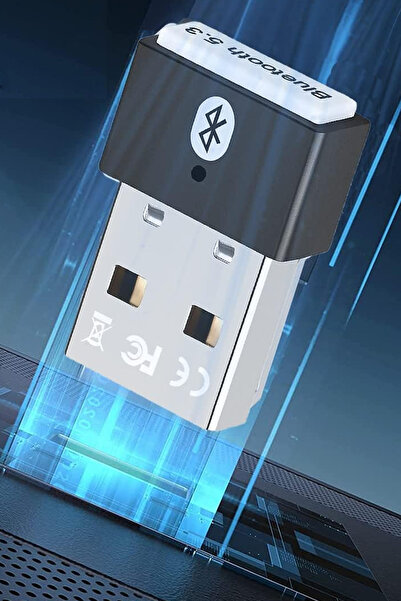 TechnoStation Bluetooth Adaptör 5.3 USB Bluetooth Dongle Kablosuz Masaüstü Çe...