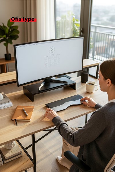 PLUSKIT Çalışma Masası Bilgisayar Masası 2 Raflı Metal Ofis Çalışma Masası