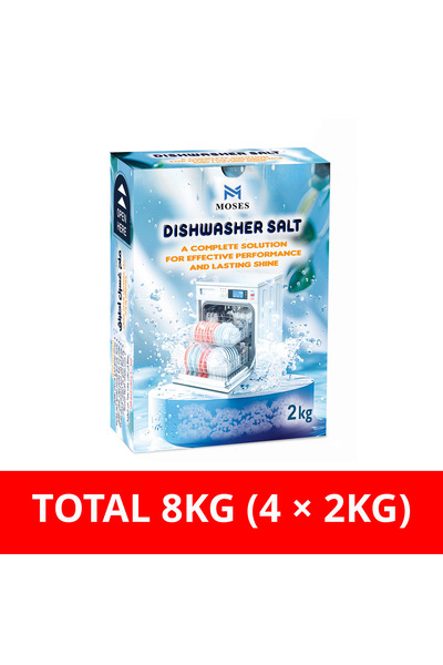 Moses Dishwasher salt, 4 x 2 kg, limescale protection, salt (8 kg)