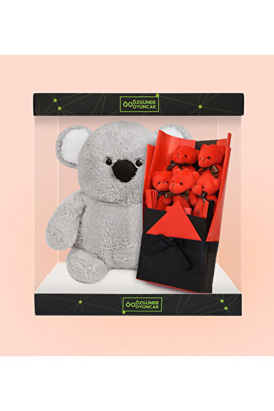Pababo Special for Valentine's Day 55 cm Plush Puk & Plush Bouquet Set – Larg...
