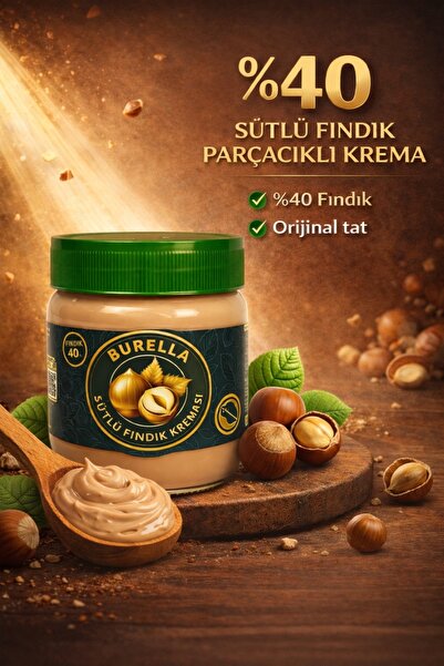 Öztürk Fındık Burella Sütlü Fındık Kreması %40 Fındık Oranı 400 g Kahvaltı & ...