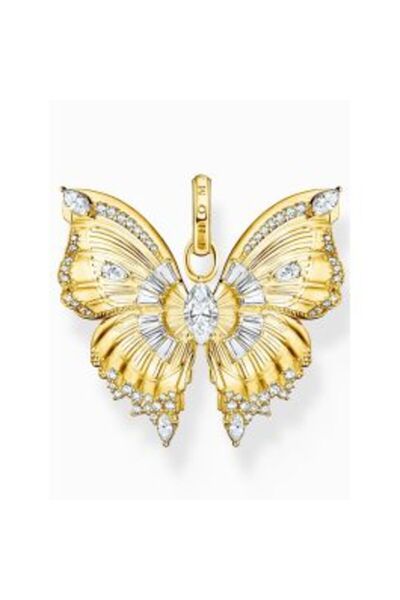 Thomas Sabo PE 984-414-14 charms - butterfly with stones gold plated Ladies