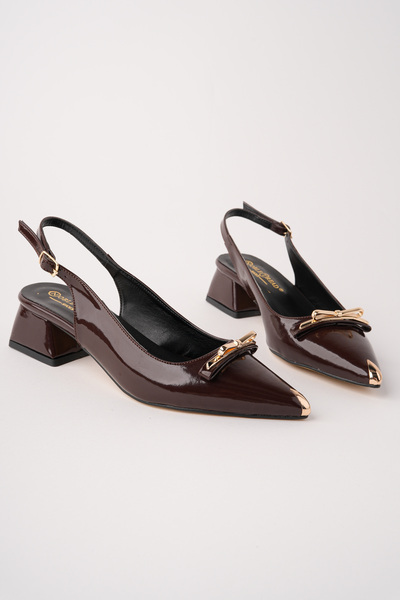 NOBLE TREAD SHOES Pantofi eleganți de damă cu vârf ascuțit, cataramă galvaniz...