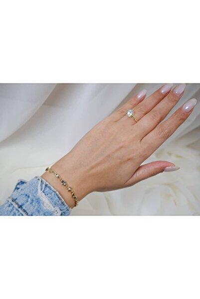 ATELİER TUĞBA Blk241 Nazar Eye Star Moon Detail Lucky Bracelet (17 cm + 2 cm ...