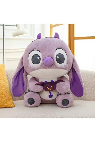 tm tech marketi Sevimli Mor Stitch peluş ithal kumaş birinci kalite yumuşak u...