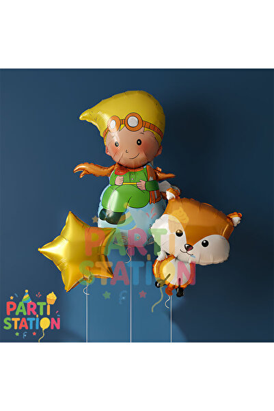 Parti Station Little Prince Konsept Balon Seti Küçük Prens ve Tilki Doğum Gün...