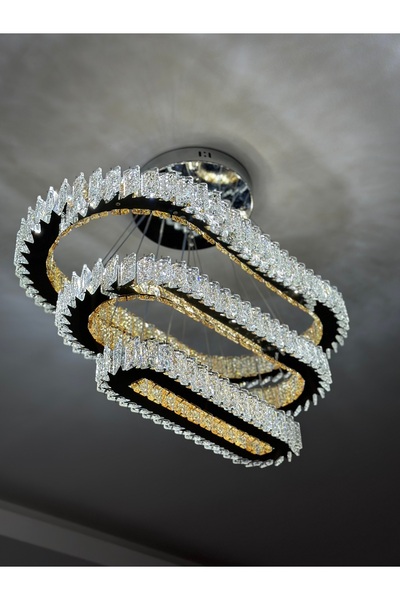 Led YENİ MODEL 3 KATLI KRİSTAL 3 IŞIK SEÇENEĞİ