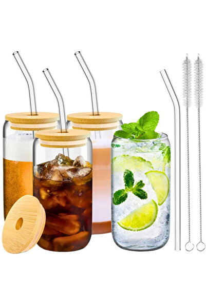 1Chase Set of 4 - Can-Shaped Sipper Glass 550ml