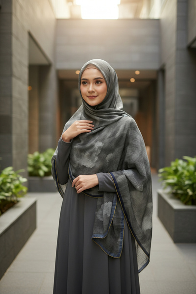 Onur Şal - Yeni Bulut Desen Müslin Şal Organik Mevsimlik Kumaş Moda Trend Mağ...