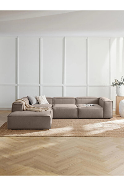 S Home Design Concept Frida 4 Modül Dinlenme Puflu 290x240 cm, Sol Köşe, Kete...