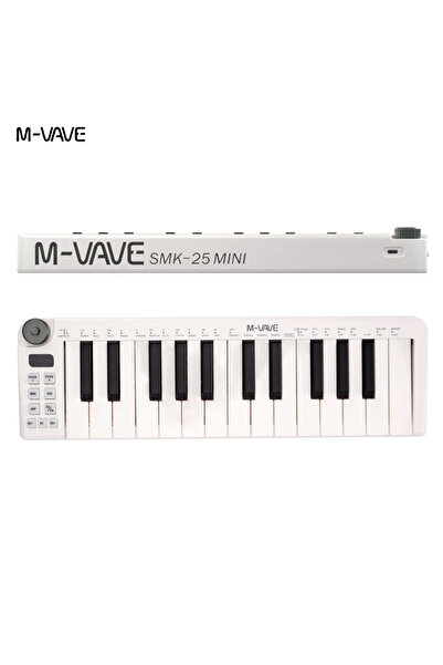 Choice6 SMK-25 MINI White M-VAVE S-25 II MIDI Pad Controller Keyboard USB Min...
