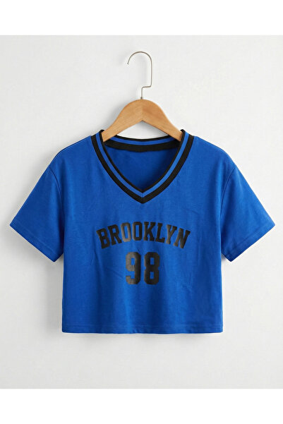 Bonbelle Brooklyn Printed Girls' Crop T-Shirt