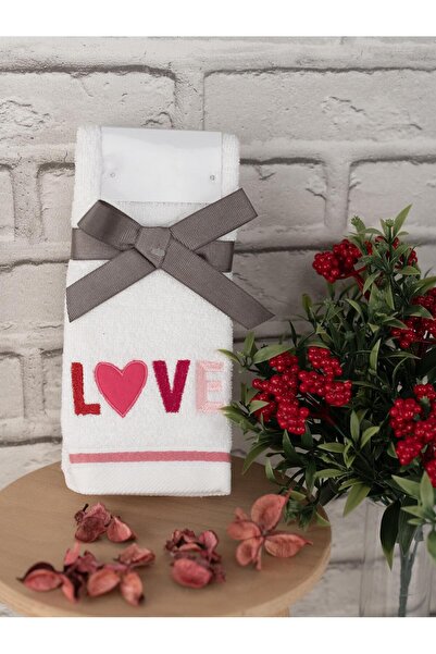 Baveno طقم مناشف قطنية مطرزة للهدايا مكون من قطعتين مقاس 28x46 سم