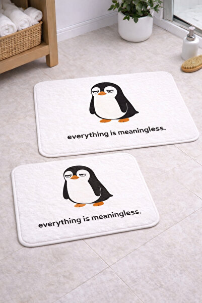 Decomia Home Digital Non-Slip Washable Nihilistic Penguin Printed Double Mode...