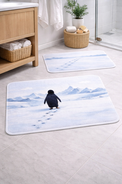 Decomia Home Digital Non-Slip Washable Nihilistic Penguin Printed Double Mode...