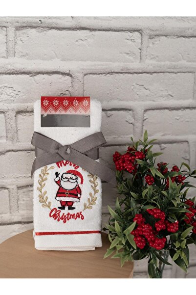 Baveno طقم مناشف قطنية مطرزة للهدايا مكون من قطعتين مقاس 28x46 سم