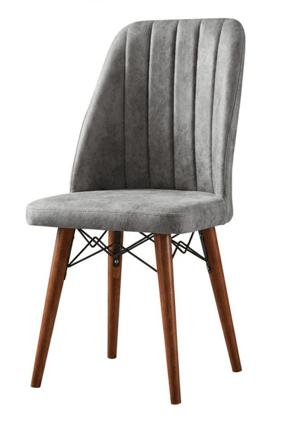 Desire Стол Belin, трапезарен, кухненски, тапициран с плат, дървени крака, 90...