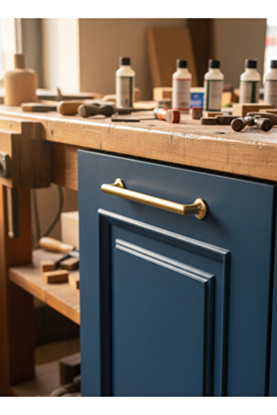 ARON (2 ADET) NAL KULP 160MM MAT ALTIN MOBİLYA DOLAP KAPAK MUTFAK ÇEKMECE ŞİF...