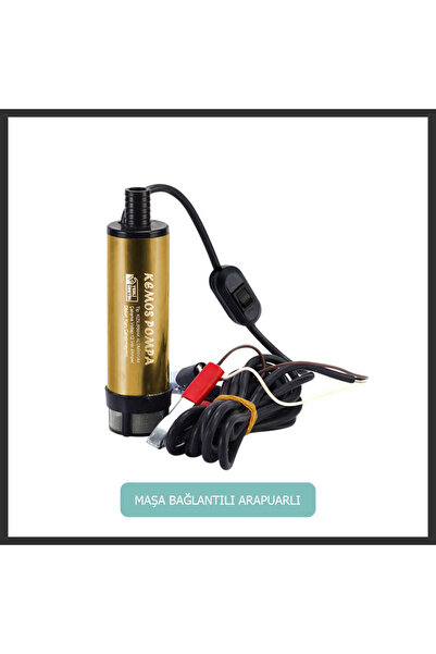 Kemos Delice Alüminyum Gövdeli 12 Volt Sıvı ve Mazot Aktarma Pompası 4 Metre Hortumlu