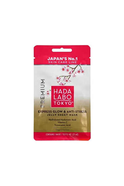 hada labo Express Glow & Anti-Stress Jelly Sheet Mask with Hydrolyzed Hyaluro...