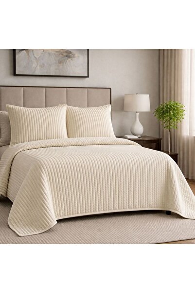 Merinos Modern Line 3 Parça Battaniye Seti 2 Yastık Kılıflı (220x240)