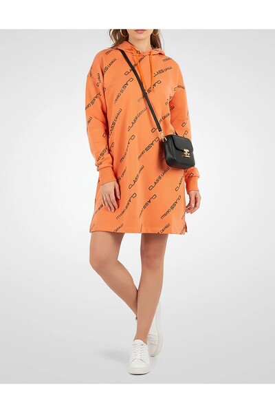 Class Cavalli Cavalli Class Women Allover Print Long Sleeve Sweater Dress