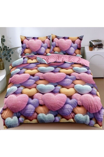 Casa de Vis Double bed linen set, satin cotton, 220 x 230 cm, 4 pieces, A50-704,