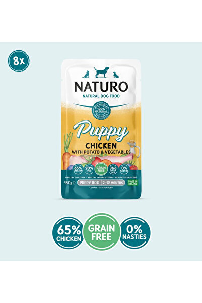 Naturo Pouch Dog Puppy cu Pui 150 Gr