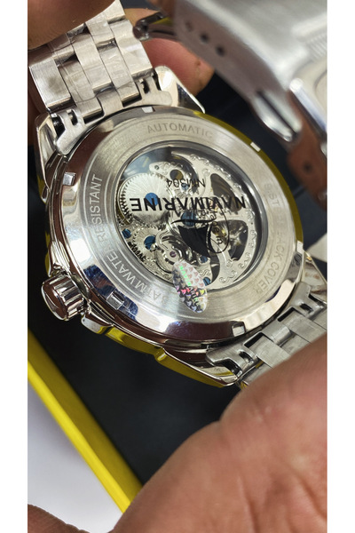 Navimarine Otomatik İskelet Kadran Özel Tasarım Kordon Çelik Erkek Kol Saati ...