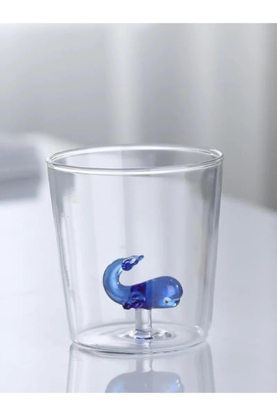 1Chase كوب زجاجي من زجاج البوروسيليكات بتصميم حيوان ثلاثي الأبعاد، سعة 300 مل...