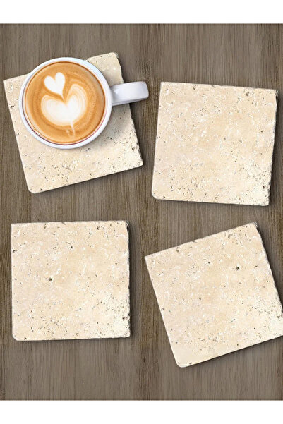 1Chase 1-Piece Natural Travertine Marble Coasters 10x10cm