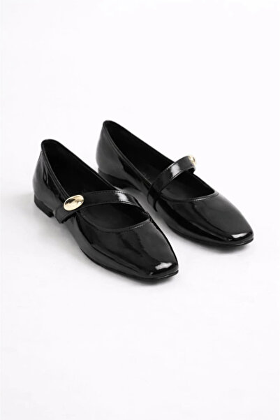 Cozi company Women's Patent Leather Ballerinas with Stylish Buckle and Orthop...